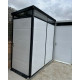Abrigo de jardim modular isolado 2x1m perfis pretos - pavimento incluído - Everbox