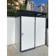 Abrigo de jardim modular isolado 2x1m perfis pretos - pavimento incluído - Everbox