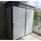 Abrigo de jardim modular isolado 2x1m perfis pretos - pavimento incluído - Everbox