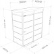 Abrigo de jardim modular isolado 2x1m perfis pretos - pavimento incluído - Everbox
