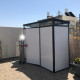 Abrigo de jardim modular isolado 3x1m perfil preto - pavimento incluído - Everbox