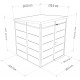 Abrigo de jardim modular isolado 2x2m perfil preto - pavimento incluído - Everbox