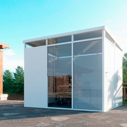 Abrigo de jardim modular isolado 3x2m branco - pavimento incluído - Everbox
