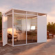 Abrigo de jardim modular isolado 3x2m branco - pavimento incluído - Everbox