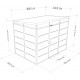 Abrigo de jardim modular isolado 3x2m perfil preto - pavimento incluído - Everbox