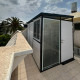 Abrigo de jardim modular isolado 3x2m perfil preto - pavimento incluído - Everbox