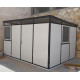 Abrigo de jardim modular isolado 4x2m perfil preto - pavimento incluído - Everbox