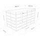 Abrigo de jardim modular isolado 4x2m branco - pavimento incluído - Everbox