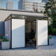 Abrigo de jardim modular isolado 3x3m perfil preto - pavimento incluído - Everbox