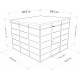 Abrigo de jardim modular isolado 3x3m branco - pavimento incluído - Everbox