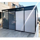 Abrigo de jardim modular isolado 4x3m perfil preto - pavimento incluído - Everbox