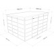 Abrigo de jardim modular isolado 4x3m perfil preto - pavimento incluído - Everbox