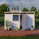 Abrigo de jardim modular isolado 4x3m branco - pavimento incluído - Everbox