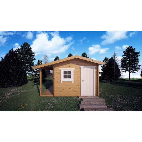 Abrigo de jardim em madeira maciça 28mm 15,90m²- TOSCCA