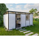 Abrigo de jardim modular isolado 5x3m perfils pretos - pavimento incluído - Everbox