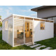 Abrigo de jardim modular isolado 6x3m branco - pavimento incluído - Everbox