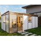 Abrigo de jardim modular isolado 6x3m perfil preto - pavimento incluído - Everbox