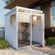 Abrigo de jardim modular isolado 2x2m branco - pavimento incluído - Everbox