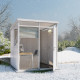 Abrigo de jardim modular isolado 2x2m branco - pavimento incluído - Everbox