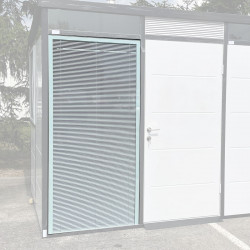 Painel em vidro duplo com estore integrado para o escritório de jardim Everbox