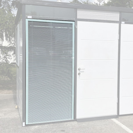 Painel em vidro duplo com estore integrado para o escritório de jardim Everbox