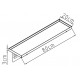 Prateleira em aço galvanizado 80x20cm com suportes perfurados - X-METAL