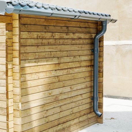 Kit de caleiras antracite - kit pronto a instalar para abrigos PENTY de 12m² e 16m² - Gardy Shelter