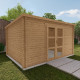 Abrigo de jardim teto plano 12m² PENTY - travessas 28mm tratadas - Gardy Shelter