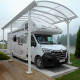 Carport camping car em alumínio branco 3,59x7,62m e policarbonato 6mm X-METAL