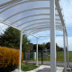 Carport camping car em alumínio branco 3,59x7,62m e policarbonato 6mm X-METAL