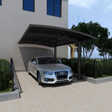 Carport 2 postes 15m² em alumínio e policarbonato transparente FALCON - X-METAL