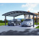 Carport duplo 30m² em em alumínio e policarbonato transparente EAGLE - X-METAL