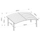 Carport duplo 30m² em em alumínio e policarbonato transparente EAGLE - X-METAL