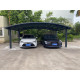 Carport duplo 30m² em em alumínio e policarbonato transparente EAGLE - X-METAL