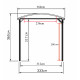 Carport camping car em alumínio antracite 3,59x7,62m e policarbonato 6mm X-METAL