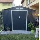 Abrigo de jardim em metal 8,84m² PLUS antracite + kit de fixação X-METAL