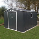 Abrigo de jardim em metal 8,84m² PLUS antracite + kit de fixação X-METAL
