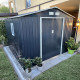 Abrigo de jardim em metal 8,84m² PLUS antracite + kit de fixação X-METAL