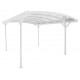 Carport em alumínio branco 3x4,34m e policarbonato de 6mm X-METAL