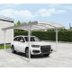 Carport em alumínio branco 3x4,34m e policarbonato de 6mm X-METAL
