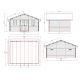 Abrigo de jardim em madeira compósita 28mm antracite 19,22m² PREMIUM - Woodlife Garden