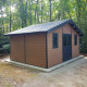 Abrigo de jardim em madeira compósita 28mm aspeto madeira 19,22m² PREMIUM - Woodlife Garden