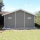 Abrigo de jardim em madeira compósita 28mm cinzento claro 19,22m² PREMIUM - Woodlife Garden