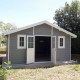 Abrigo de jardim em madeira compósita 28mm cinzento claro 19,22m² PREMIUM - Woodlife Garden