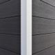 Abrigo de jardim + terraço em compósito de madeira 28mm antracite 15m² PREMIUM - Woodlife Garden