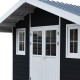 Abrigo de jardim em madeira compósita 28mm antracite 14,75m² PREMIUM - Woodlife Garden