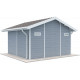 Abrigo de madeira compósita 28mm cinzento claro 14,75m² PREMIUM - Woodlife Garden