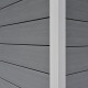 Abrigo de madeira compósita 28mm cinzento claro 14,75m² PREMIUM - Woodlife Garden