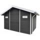 Abrigo de jardim em madeira compósita 28mm antracite 10,71m² PREMIUM - Woodlife Garden