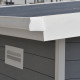 Abrigo de jardim em madeira compósita 28mm cinzento claro 14,90m² PREMIUM - telhado plano - Woodlife Garden